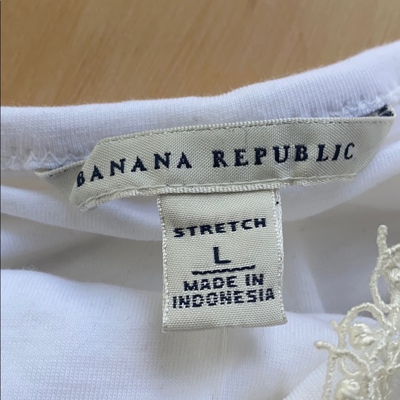 NWT BANANA REPUBLIC CAMI TUBE TOP WHITE W LACE. - Picture 6 of 8